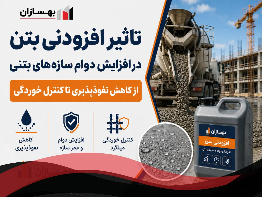 تاثیر افزودنی بتن در افزایش دوام سازه‌ های بتنی ؛ از کاهش نفوذپذیری تا کنترل خوردگی