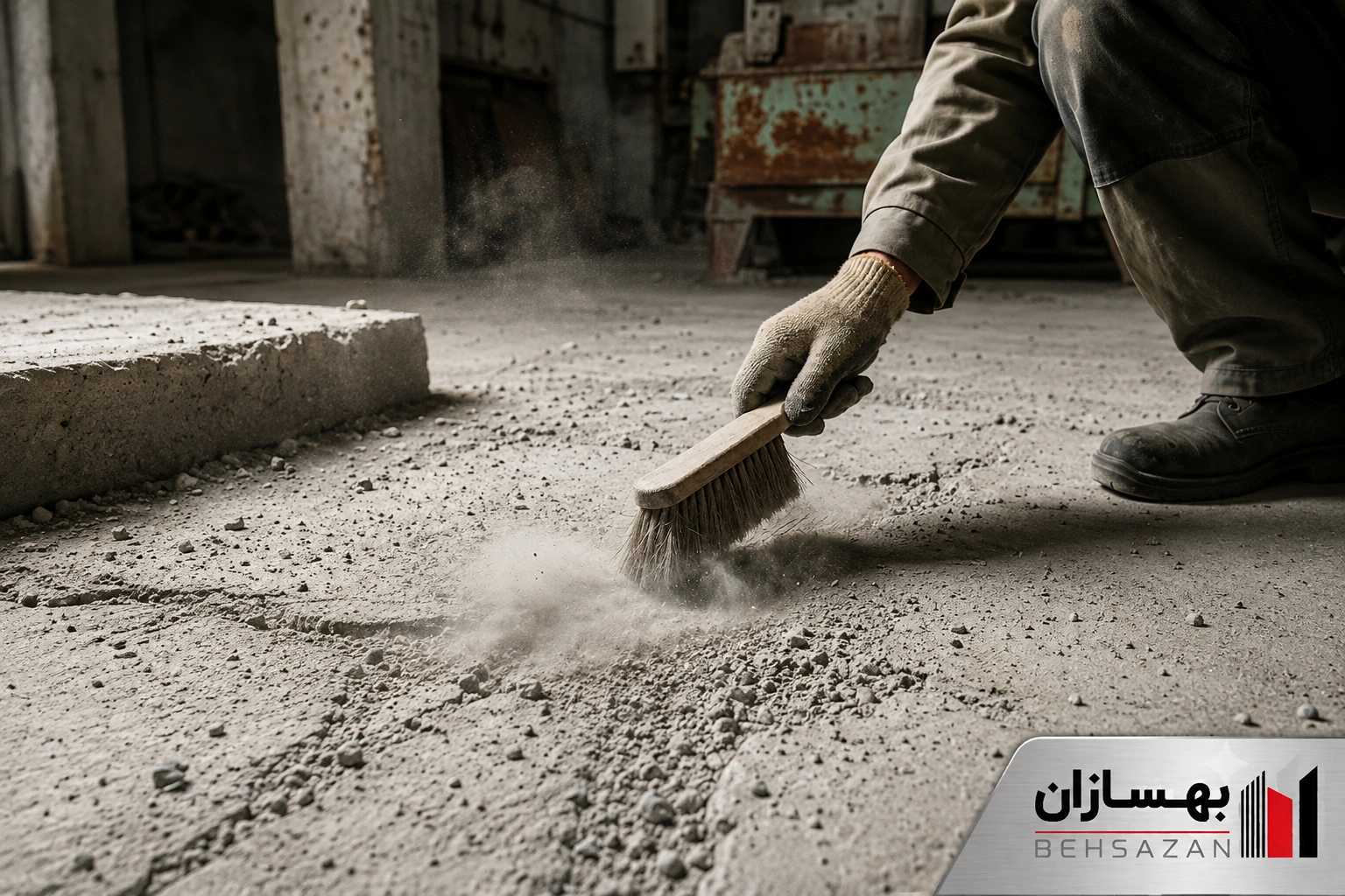 گرد و غبار بتن کف