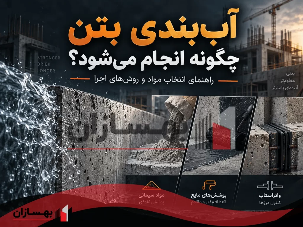 آب‌بندی بتن چگونه انجام میشود ؟روش آب‌ بندی بتن و راهنمای انتخاب مواد و روش‌های اجرا