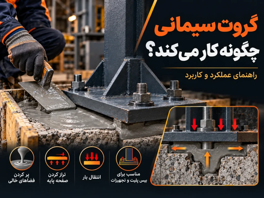 گروت سیمانی چگونه کار می کند؟
